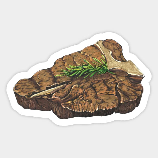 Steak! Sticker by LittleAmyLiz